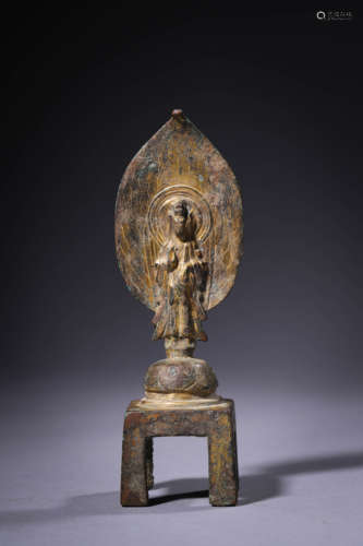 A Gilt Bronze Statue of Avalokitesvara