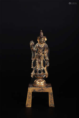 A FINE GILT BRONZE BUDDHA STATUE