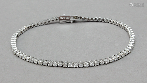 A diamonds tennis bracelet. 18 k. white gold setting