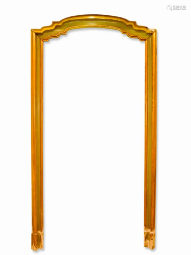 A carved and polychromed door frame circa 1900