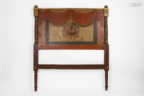 A late 18th century Charles IV period polichromed bed