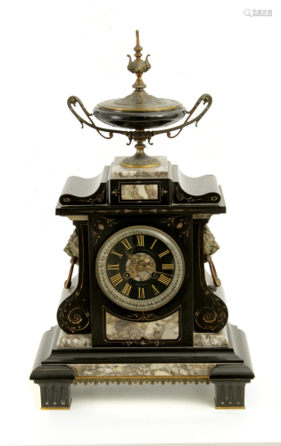 A 19th century French Napoleon III period mantel clock