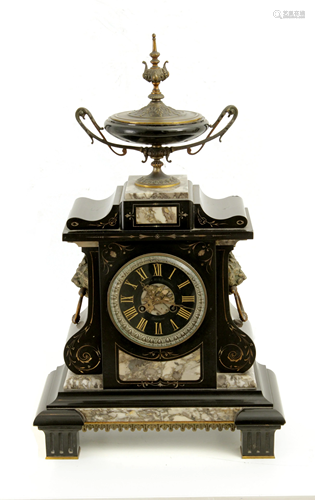 A 19th century French Napoleon III period mantel clock