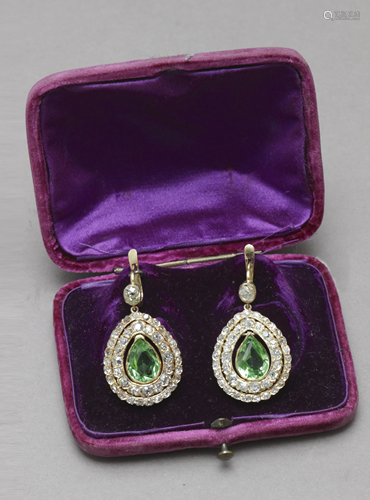 A pair of neoclassycal earrings circa 1880