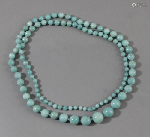 An amazonite beads necklace