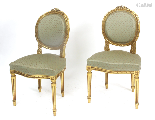 A pair of 19th century Louis XV chairs