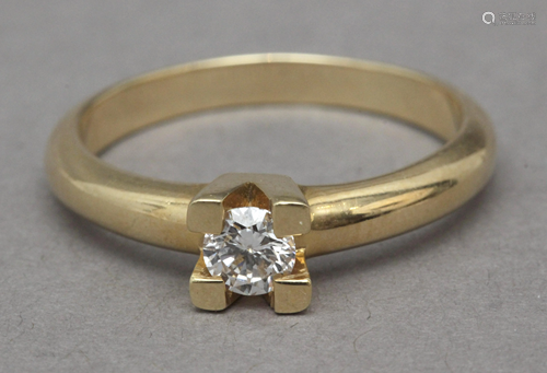 A 0,35 ct. brilliant cut diamond solitaire ring