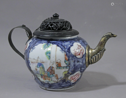An 18th century Chinese porcelain teapot from Qing