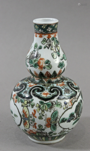 A 19th Chinese miniature vase in Famille Verte Kangxi