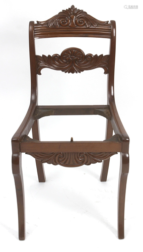 A 19th century set of six English mahogany chairs from