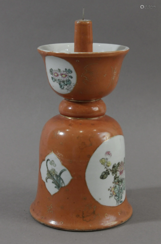 An early 20th century Chinese candle stick from Qing