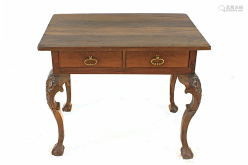 A 20th century Charles IV style walnut table