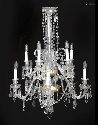 A 20th century ten light Marie Therese style chandelier