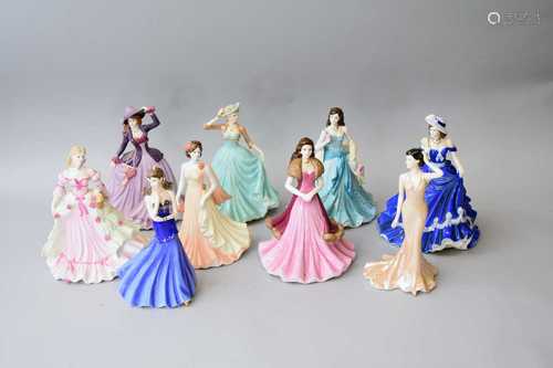 Nine Coalport ladies from the Classic Elegance range