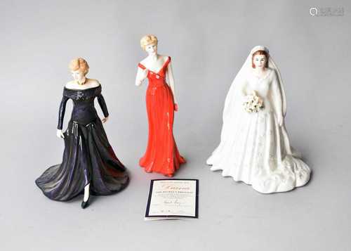 Three Royal Worcester and Royal Doulton figures, Royal inter...