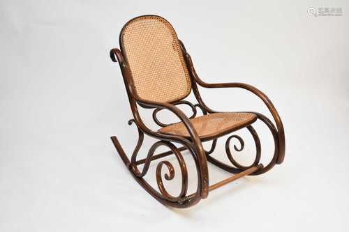 A Thonet bentwood rocking chair