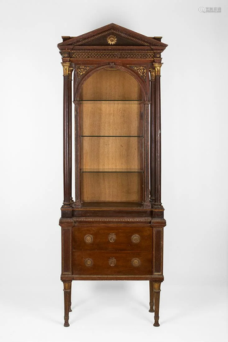 A Charles IV period oak display cabinet circa 1800