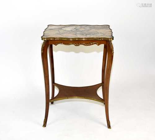 An early-mid 20th century, Louis XV style marble-topped, bra...