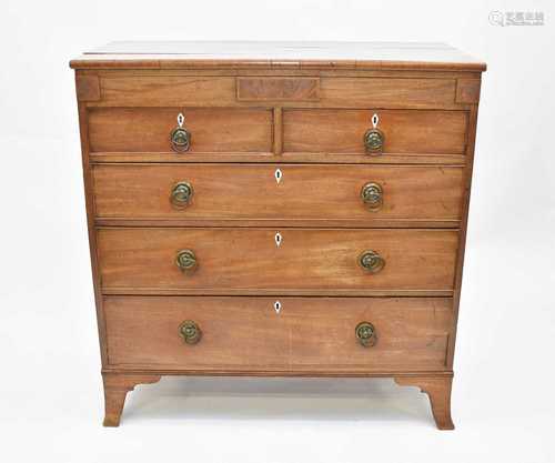 A George III mahogany inlaid chest of drawers