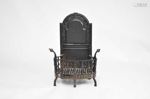 A 19th century style cast iron fire basket