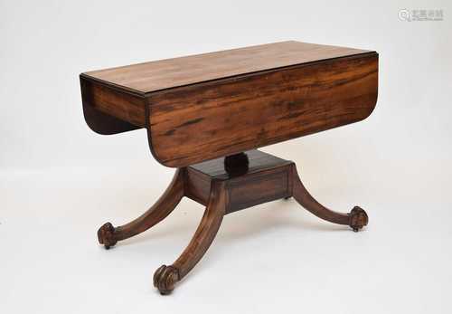 A 19th century rosewood veneered breakfast table