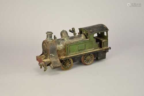 A late 19th/early 20th century model steam engine locomotive