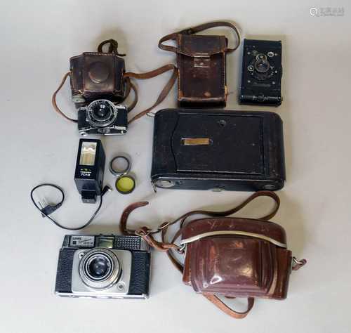 Four roll-film cameras