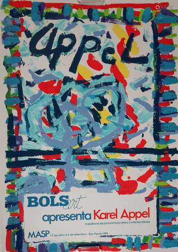 Karel Appel (Dutch 1921-2006) Exhibition Poster Bols Art, Sã...