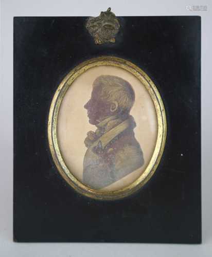 J.H. Gillespie (British 1793-c.1838) Miniature Silhouette of...