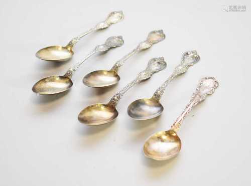 A collection of twelve American silver teaspoons