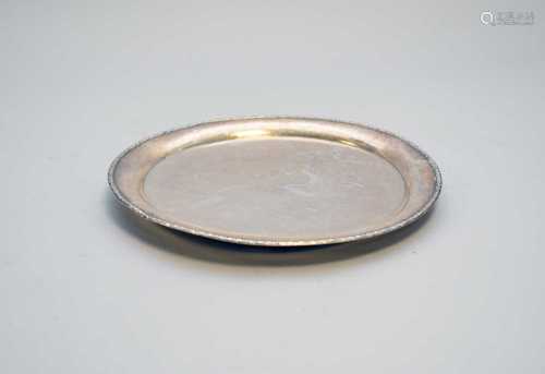 A Chinese silver plate