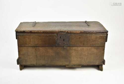 A 17th century oak coffer