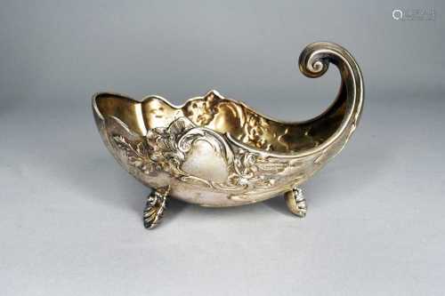 A German silver bowl in the form of a shell