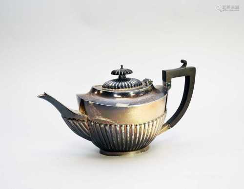 An early 20th century silver teapot