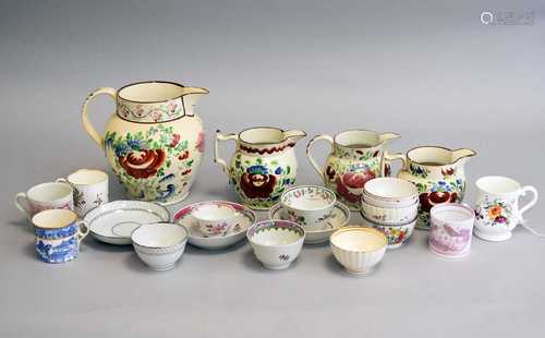 A mixed collection of British pottery and porcelain, late 18...