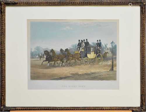 J Harris after William Shayer four Coaching Aquatints, 1863