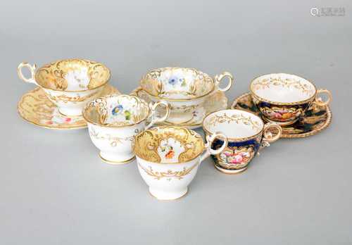 Three John Rose Coalport trios