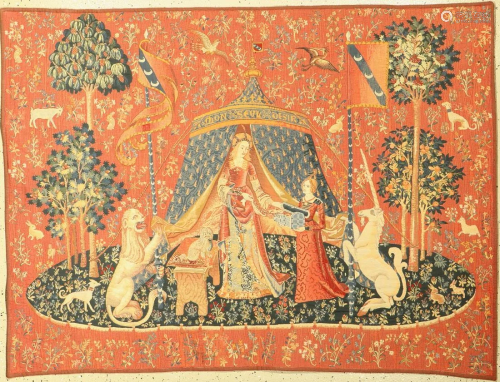 Tapestry, Belgium, approx. 50 years, cotton, approx.