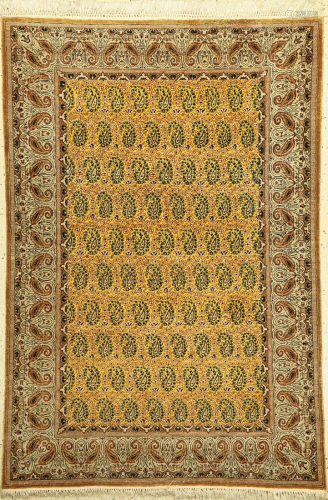 Qum silk fine, Persia, around 1940, pure natural