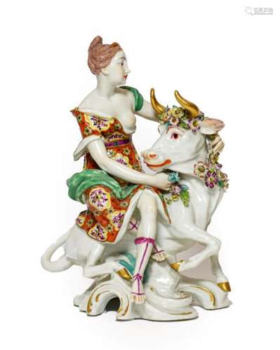 A Samson of Paris Porcelain Group of Europa and the Bull, af...