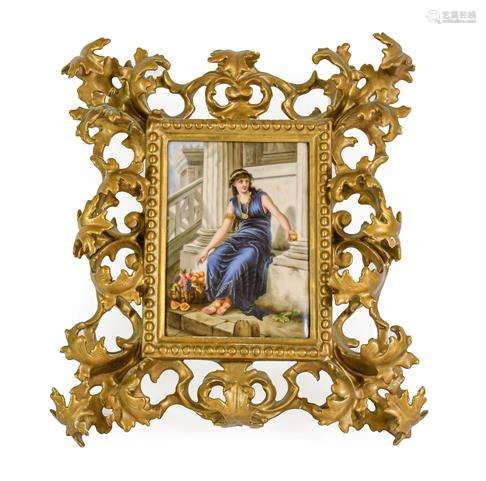 A German Porcelain Plaque, late 19th/early 20th century, dec...