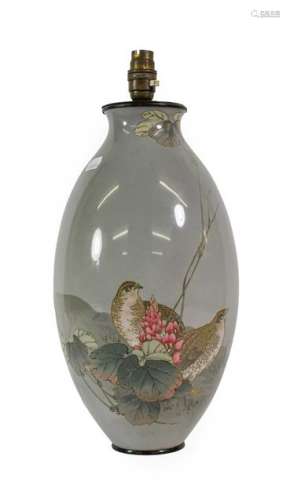 A Japanese Cloisonne Enamel Vase, Meiji period, of baluster ...