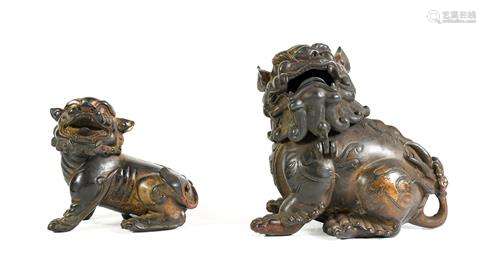 A Japanese Bronze Koro and Cover, Meiji period, in the form ...