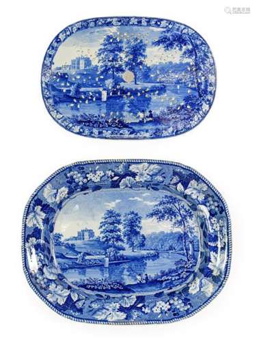 A Staffordshire Pearlware Meat Platter and Drainer, circa 18...