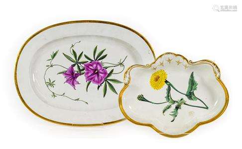 A Chamberlains Worcester Porcelain Meat Platter, en suite wi...