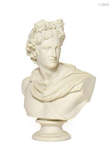 A Parian Art Union Bust of the Apollo Belvedere, 1861 or lat...