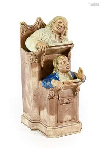 A Ralph Wood Pearlware Group of the Vicar and Moses, circa 1...