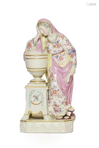 A Derby Porcelain Figure of Andromache, circa 1780, beside a...