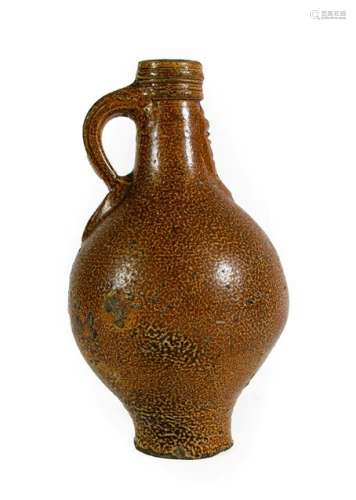A Rhenish Stoneware Bellamine, 17th century, of typical form...