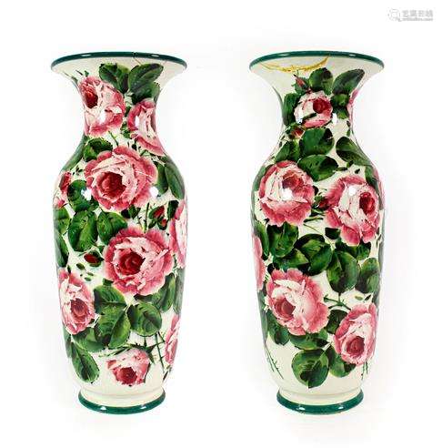 A Pair of Wemyss Pottery Vases, early 20th century, of balus...